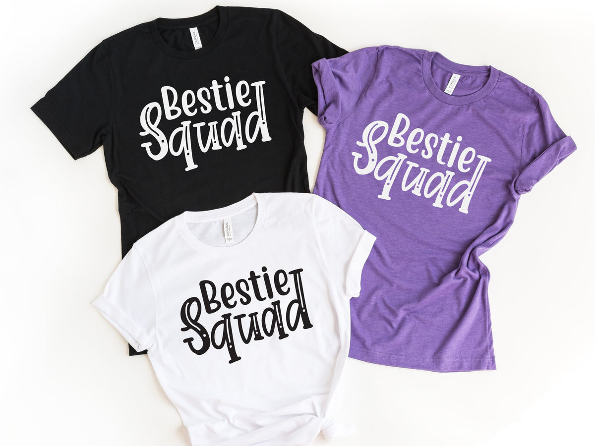 Bestie Squad Shirt Best Friends Shirt Friendship Shirt Bff Shirts Gift For Bestie Bestie Matching Shirt Bestie Team Shirt Graphic Tee – Cozy Vibes · High-Quality Print