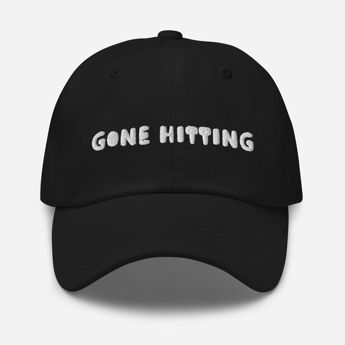 Gone Hitting Dad hat Baseball hat Softball hat Fastpitch Sports hat Softball Hat Dad hat Graphic Tee – Soft Feel · High-Quality Print