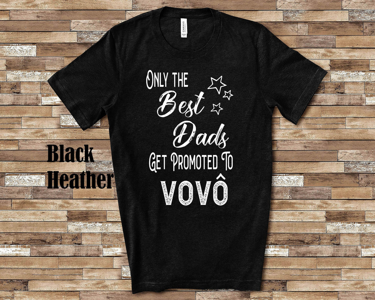 The Best Dads Get Promoted to Vov Grandpa Tshirt Brazilian Grandfather Gift Idea for Father39s Day Birthday Christmas or Pregnancy Reveal Graphic Tee – Everyday Comfort · Top Pick For Any Outfit