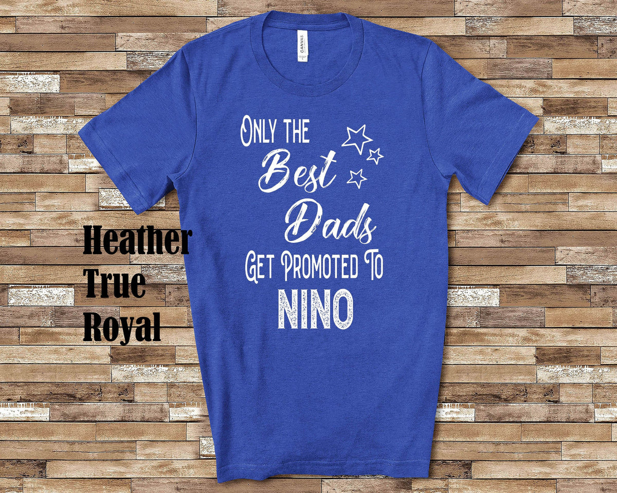 The Best Dads Get Promoted to Nino Godfather Tshirt Spanish Godfather Gift Idea for Father39s Day Birthday Christmas or Pregnancy Reveal Graphic Tee – Aesthetic Look · Must-Have Style