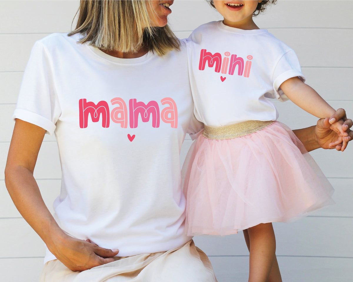 Mama Mini Shirts Mama Mini Matching Mother Daughter Set Mothers Day Gift Mommy And Me Outfit Gift For Mom Graphic Tee – Bold Style · Trending Graphic Apparel