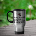 Funny Helicopter Pilot Travel Mug Helicopter Gift Idea Real Pilots Don39t Need Runways Graphic Tee – Feel-Good Design · Perfect For Daily Wear