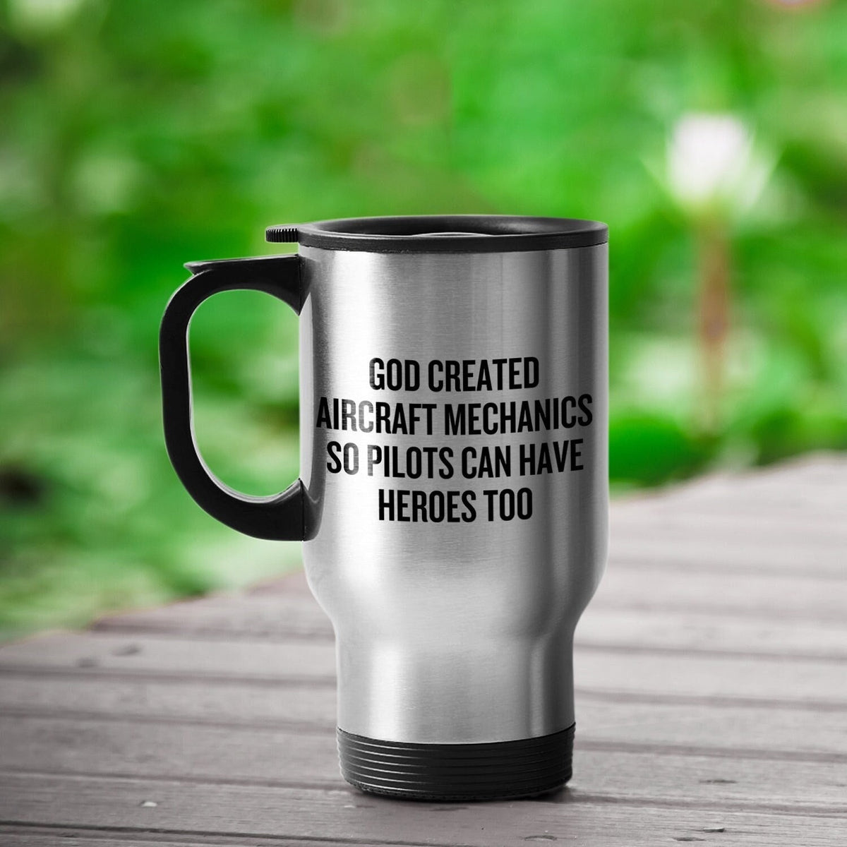 Aircraft Mechanic Gift Funny Airplane Mechanics Travel Mug Aircraft Maintenance God Created Aircraft Mechanics Graphic Tee – Cozy Vibes · Perfect For Daily Wear
