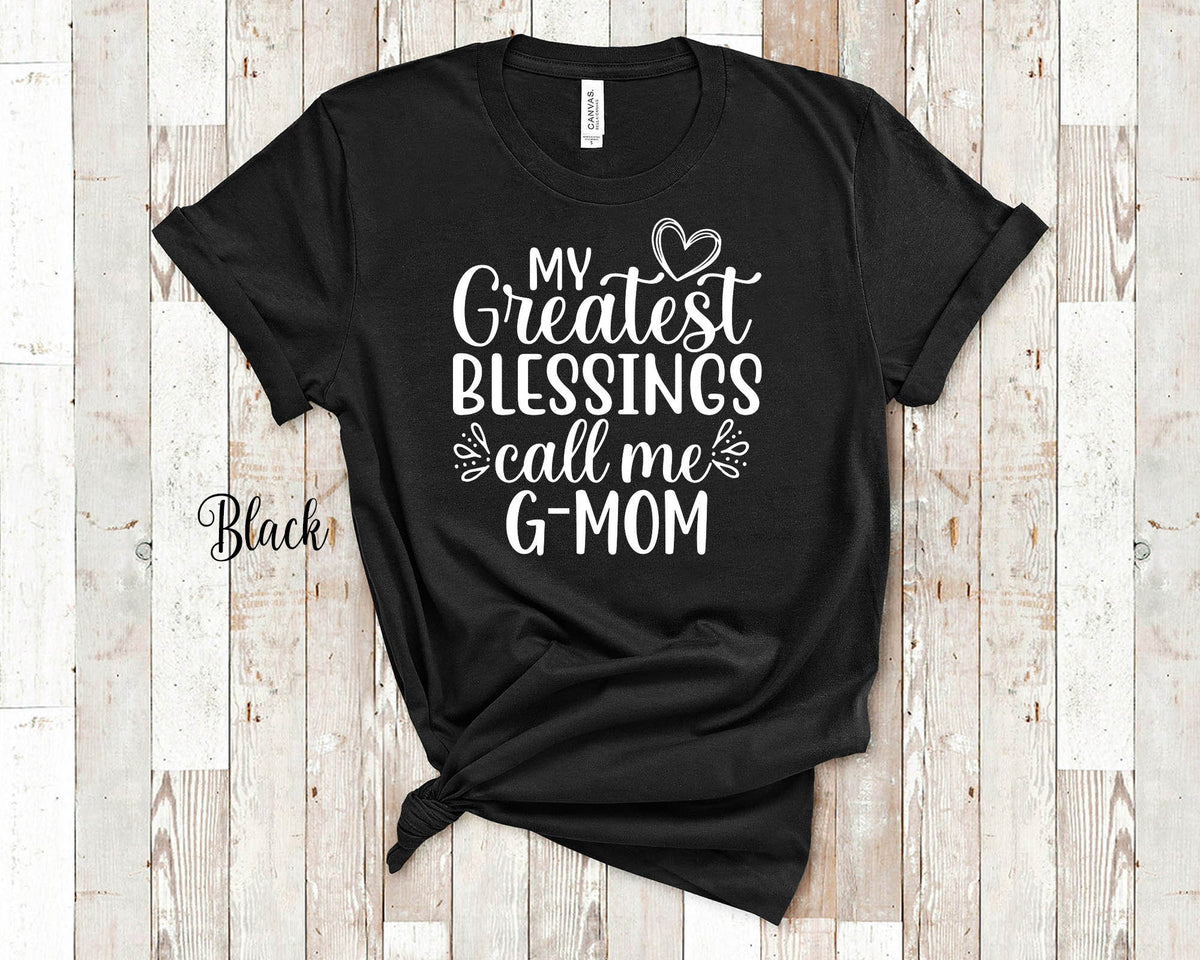 My Greatest Blessings Call Me Gmom Grandma Tshirt Special Grandmother Gift Idea for Mother39s Day Birthday Christmas or Pregnancy Reveal Graphic Tee – Easygoing Wear · High-Quality Print