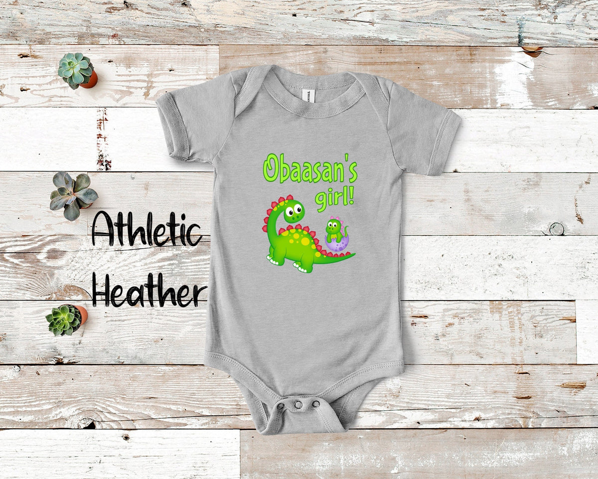 Obaasan39s Girl Cute Grandma Name Dinosaur Baby Bodysuit Tshirt or Toddler Shirt for a Japanese Grandmother Gift or Pregnancy Announcement Graphic Tee – Aesthetic Look · Top Pick For Any Outfit