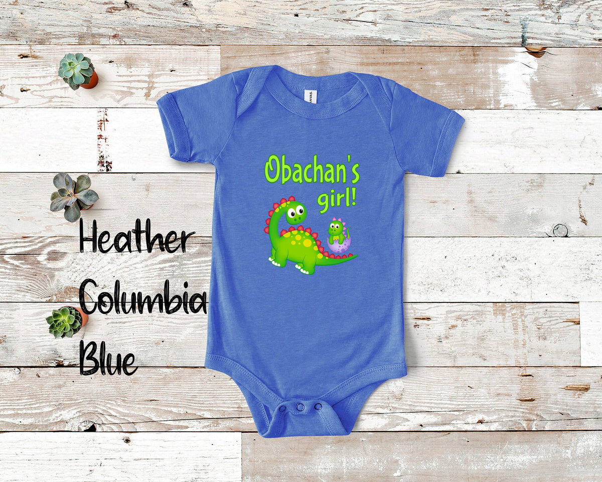 Obachan39s Girl Cute Grandma Name Dinosaur Baby Bodysuit Tshirt or Toddler Shirt for a Japanese Grandmother Gift or Pregnancy Announcement Graphic Tee – Bold Style · Great Gift For Fans