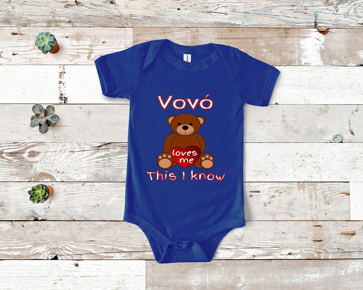 Vov Loves Me Cute Grandma Bear Baby Bodysuit Tshirt or Toddler Shirt Portugal Portuguese Grandmother Gift or Pregnancy Reveal Announcement Graphic Tee – Bold Style · Trending Graphic Apparel