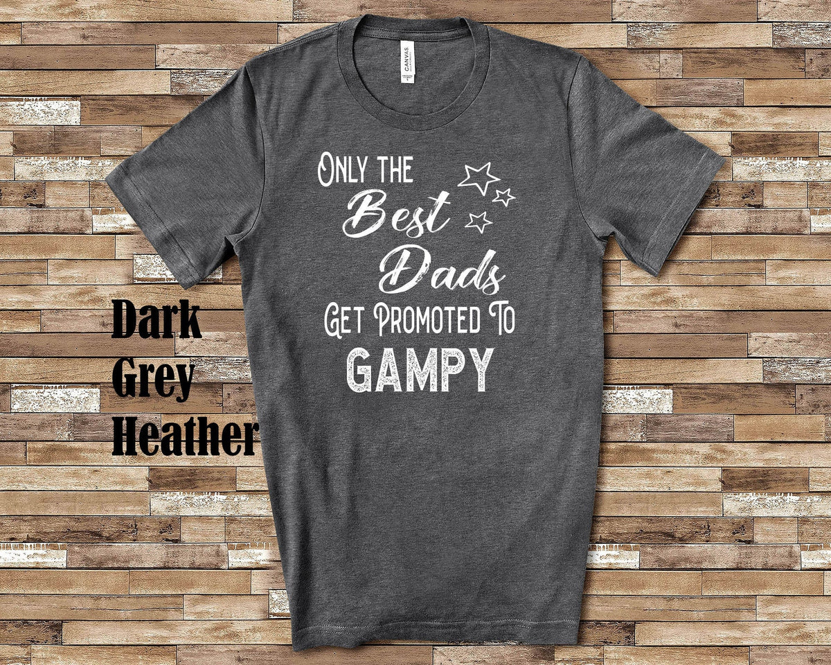 The Best Dads Get Promoted to Gampy Grandpa Tshirt Special Grandfather Gift Idea for Father39s Day Birthday Christmas or Pregnancy Reveal Graphic Tee – Cozy Vibes · Top Pick For Any Outfit