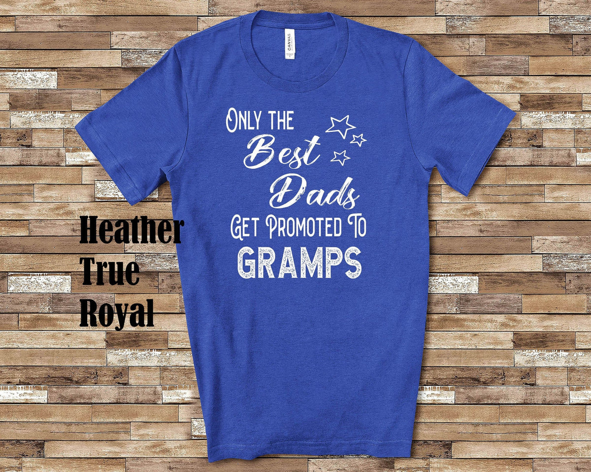 The Best Dads Get Promoted to Gramps Grandpa Tshirt Special Grandfather Gift Idea for Father39s Day Birthday Christmas or Pregnancy Reveal Graphic Tee – Feel-Good Design · Must-Have Style