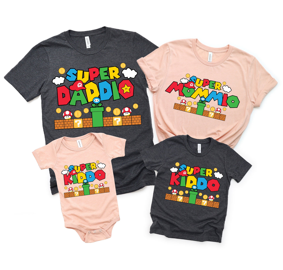 Super Daddio Game ShirtNew Dad ShirtSuper Mommio ShirtFather39s Day ShirtSuper Kiddio ShirtGift for DadFamily Matching Shirt Graphic Tee – Soft Feel · High-Quality Print
