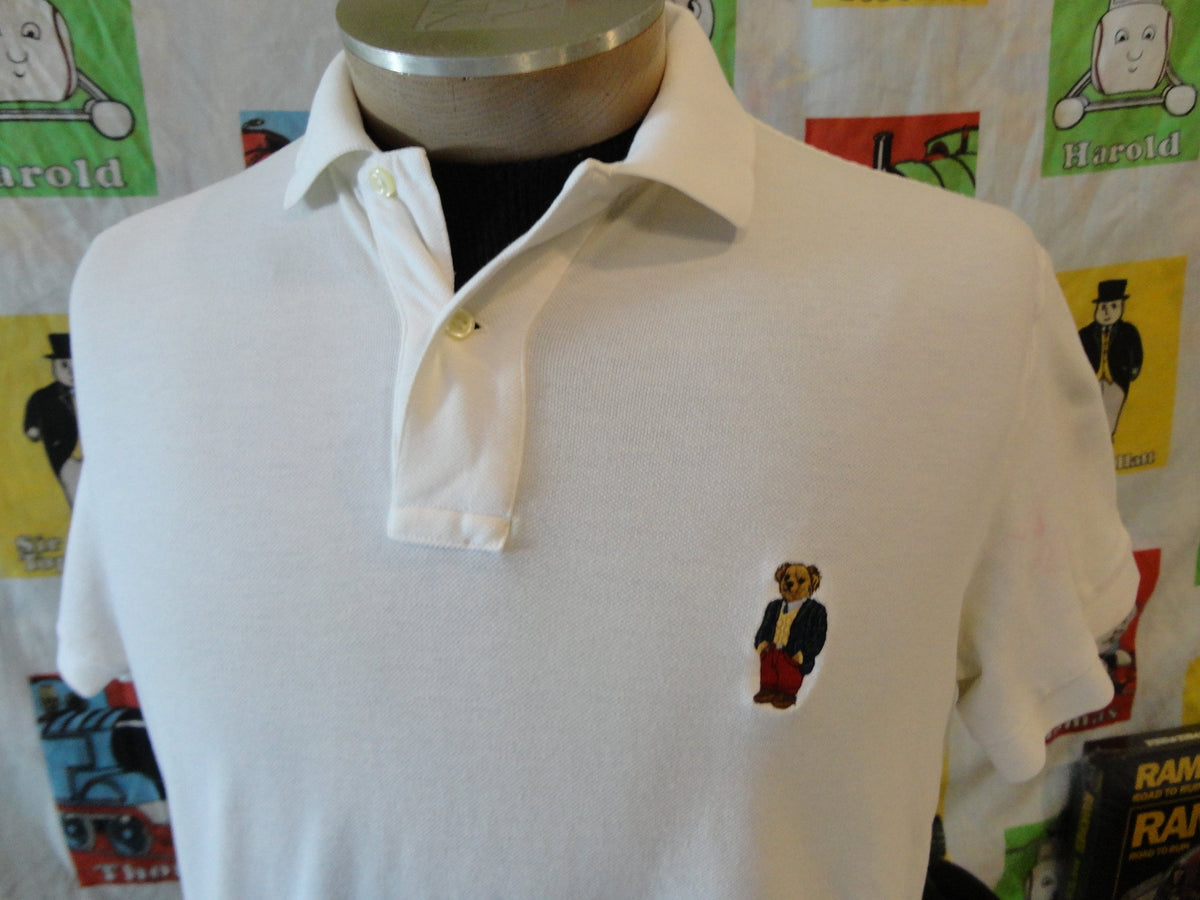Vintage 9039s Polo Bear by Ralph Lauren White Collar Shirt Size M Graphic Tee – Easygoing Wear · Must-Have Style