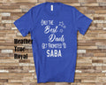 The Best Dads Get Promoted to Saba Grandpa Tshirt Jewish Grandfather Gift Idea for Father39s Day Birthday Christmas or Pregnancy Reveal Graphic Tee – Cozy Vibes · Trending Graphic Apparel