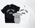 First Time Mum And Dad TShirts First Baby Family Shirts First Child TShirts New Parents Shirts New Mother And Father Shirts Graphic Tee – Soft Feel · Perfect For Daily Wear