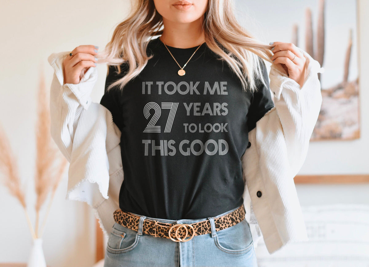 Personalized Womens Birthday Shirt Custom Age Birthday TShirt For Girls Retro Birthday TShirt Graphic Tee – Easygoing Wear · Great Gift For Fans