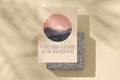 Encouraging Printable Card Landscape Cards Wandering and Exploration Cards for Travelers Earth Tones Digital It Takes Courage Graphic Tee – Bold Style · High-Quality Print