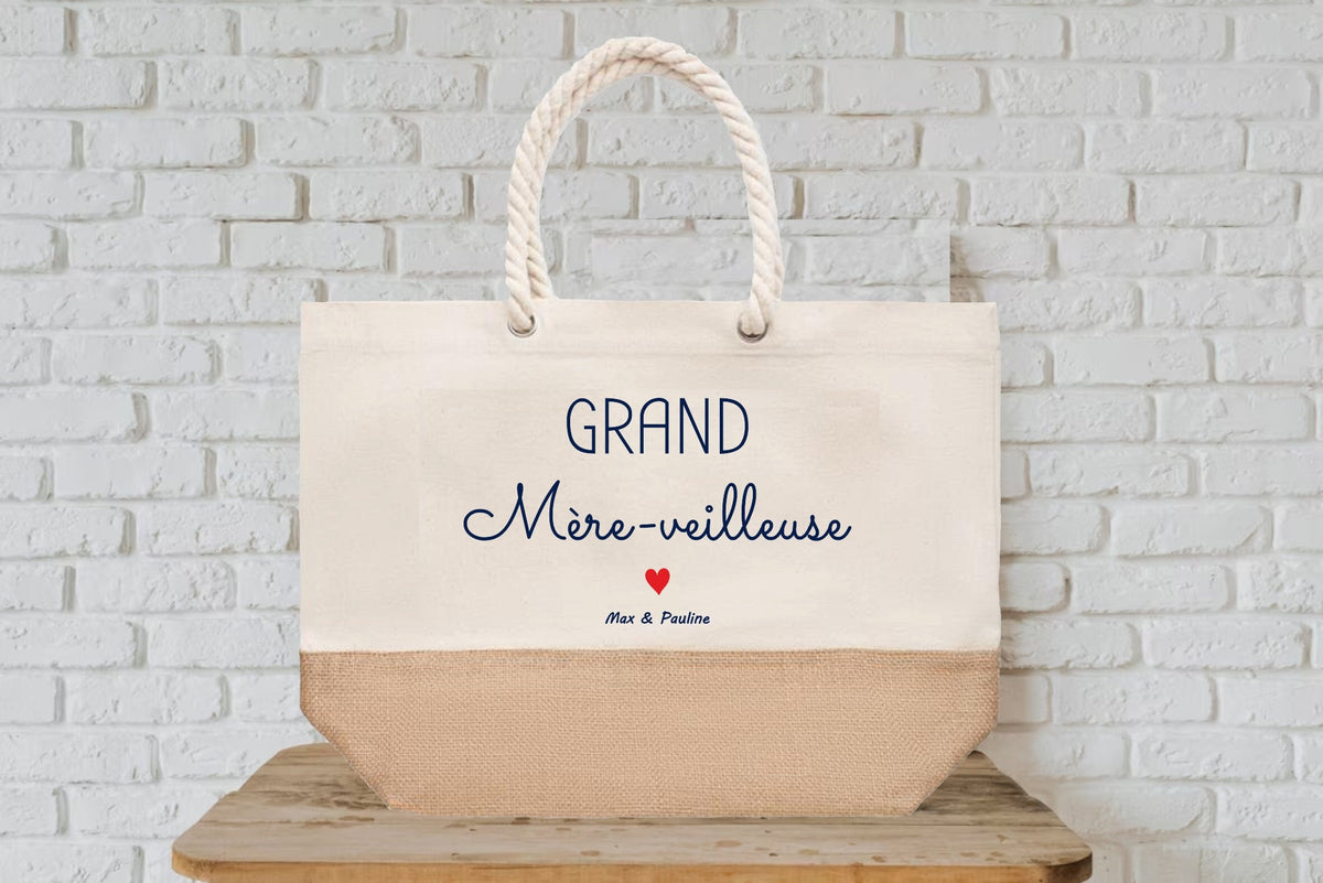Grand sac cabas personnaliser grand mre veilleuse Anniversaire mamie fte des grands mres Graphic Tee – Easygoing Wear · Great Gift For Fans