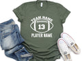 Custom Football Shirt Football Team Tee Game Day Shirt Sports Tee Football Player T Shirt Personalized Football Shirt Football Shirt Graphic Tee – Easygoing Wear · Top Pick For Any Outfit