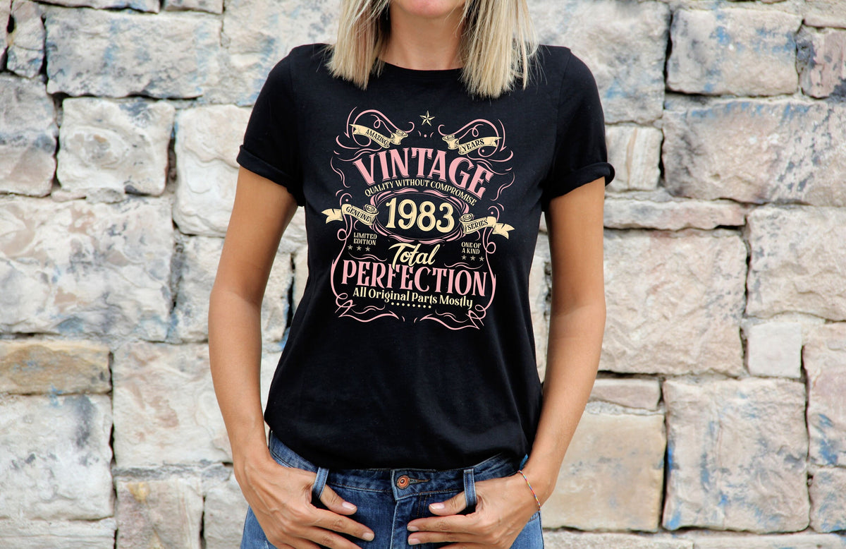 Womens 41st Birthday Gifts TShirt Top Shirt Gift Presents Limited Edition 41 Years Old 1983 Total Perfection Graphic Tee – Premium Graphic · Top Pick For Any Outfit