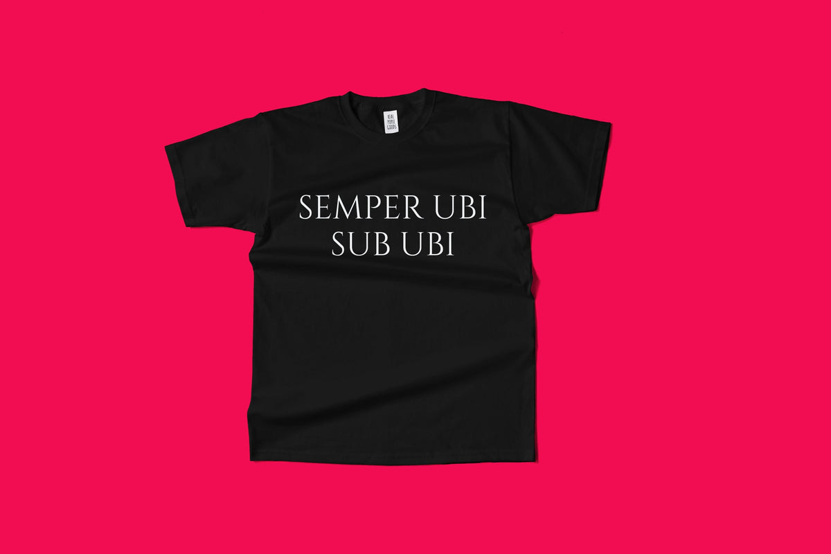 Funny Latin Pun Latin Teacher or Student Gift Semper Ubi Sub Ubi Latin Language Shirt Unisex Tee Graphic Tee – Warm & Stylish · Perfect For Daily Wear