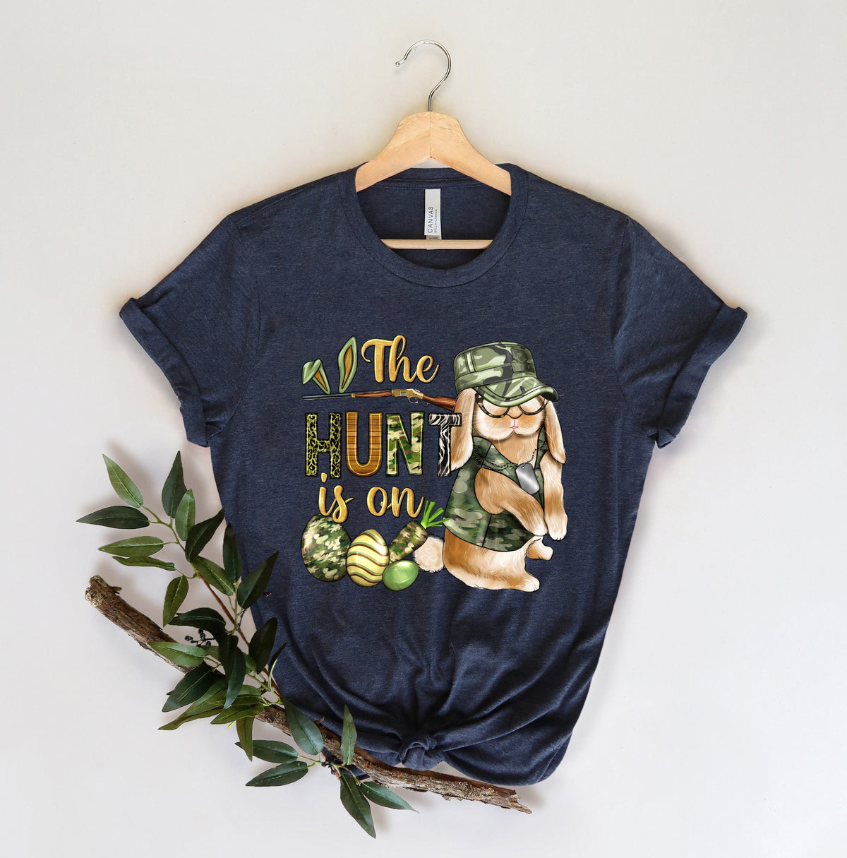 The Hunt Is On Shirt Christian Easter Shirt Easter Carrot and Camouflage Eggs Shirt Easter Shirt Gift for WomenHunter Shirt Graphic Tee – Feel-Good Design · Trending Graphic Apparel