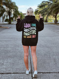 Womens Oversized Hoodie Retro Font Mental Health Hoodie Positive Mindset Hoodie Hoodie – Aesthetic Look · Top Pick For Any Outfit