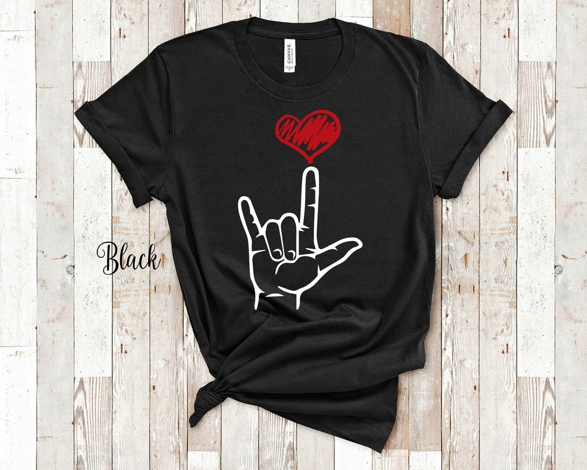 ASL I Love You Hand Heart American Sign Language Shirt for Sign Language Gifts for Men or Women Great for Valentines Day Gift Graphic Tee – Premium Graphic · Trending Graphic Apparel