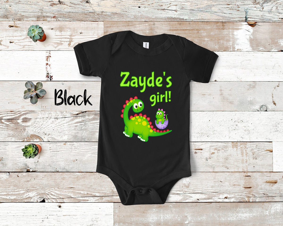 Zayde39s Girl Cute Grandpa Name Dinosaur Baby Bodysuit Tshirt or Toddler Shirt for a Jewish Grandfather Gift or Pregnancy Announcement Graphic Tee – Aesthetic Look · Top Pick For Any Outfit