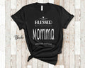 Blessed Momma Mom Tshirt Special Mother Gift Idea for Mother39s Day Birthday Christmas or Pregnancy Reveal Announcement Graphic Tee – Cozy Vibes · High-Quality Print