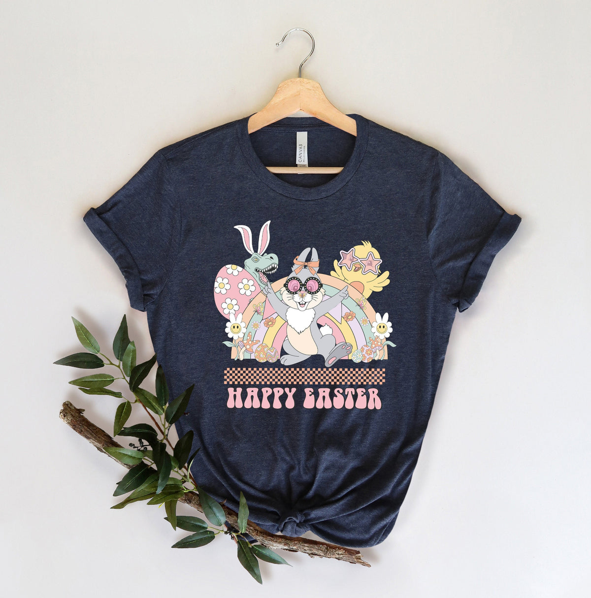 Happy Easter shirt Groovy Easter Shirt Funny Easter Shirt Easter shirts for womens Teacher easter shirtRainbow Retro Easter Shirt Graphic Tee – Premium Graphic · Trending Graphic Apparel