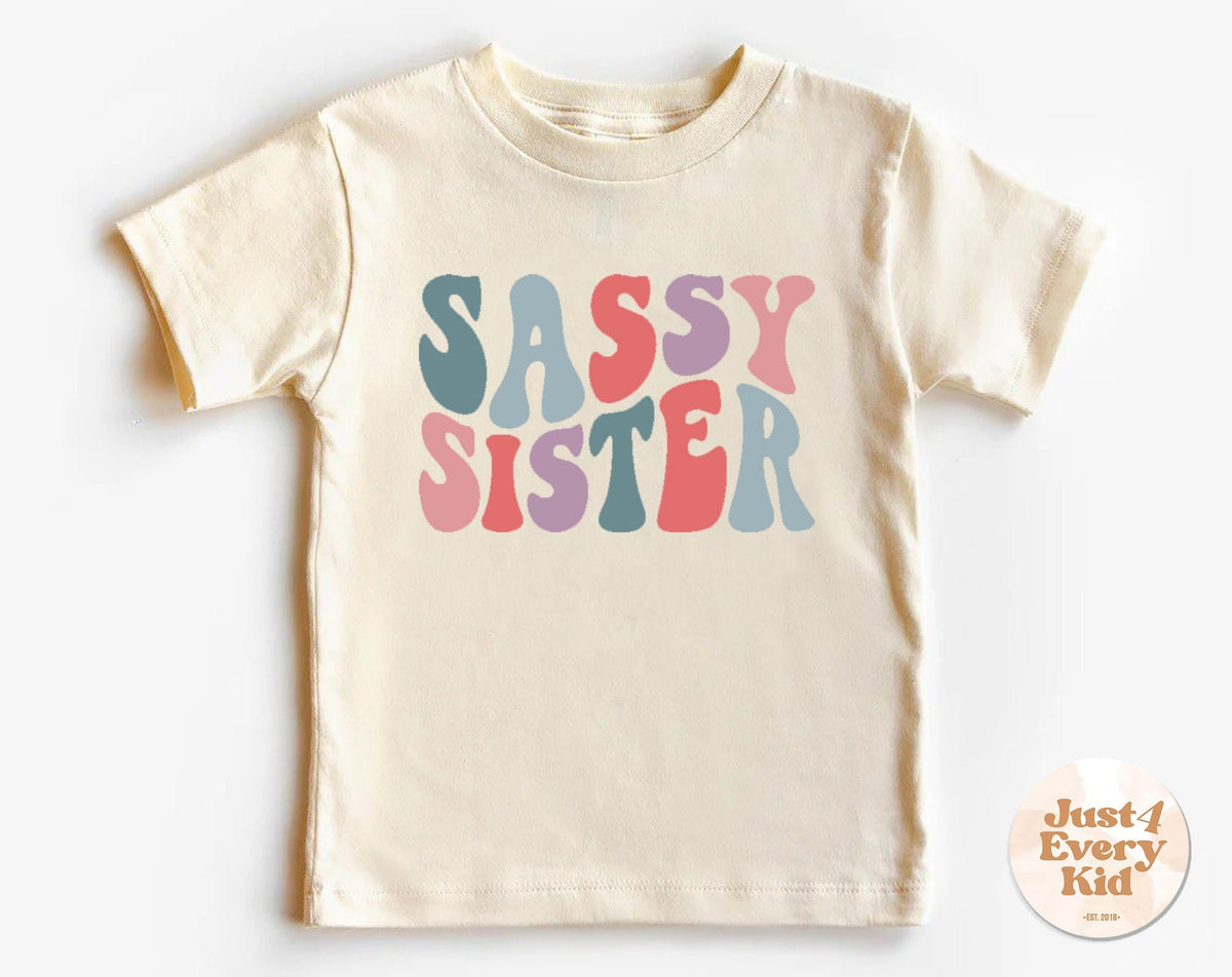 Sassy Sister Toddler Shirt Sassy Shirt Sassy Sister Retro Kids Shirt Toddler Girl Shirt Baby Girl Shirt Baby Announcement Sibling Tee Graphic Tee – Warm & Stylish · Perfect For Daily Wear
