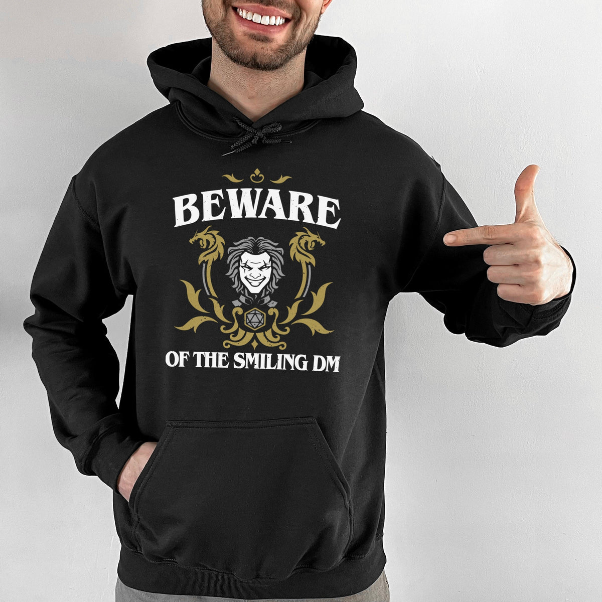Beware Of The Smiling DM Hoodie Dungeon Master Hoodie Dungeons And Dragons Hoodie DD Smiling DM Hoodie Hoodie – Feel-Good Design · Perfect For Daily Wear