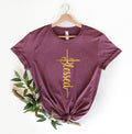 Blessed ShirtFaith Shirt Faith Cross Shirt Christian Gift Faith Gift Christian Shirts Love and Grace ShirtFaith CrossVertical Cross Graphic Tee – Soft Feel · Perfect For Daily Wear