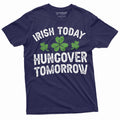Men39s Irish today hungover tomorrow T shirt St Patricks day Ireland Shirt Mens holiday tee shirt Drinking party pub shirt Graphic Tee – Cozy Vibes · Must-Have Style