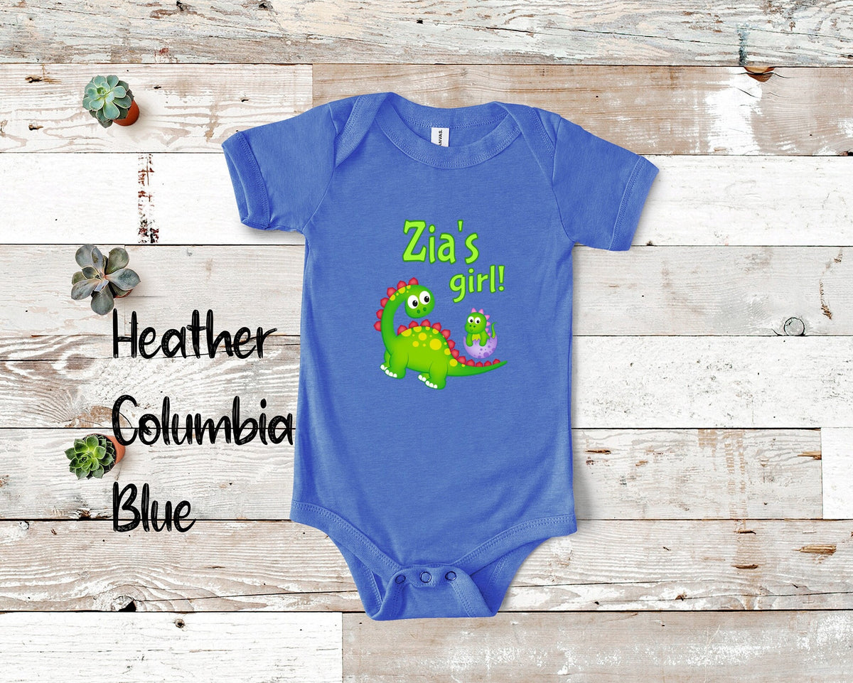 Zia39s Girl Cute Aunt Name Dinosaur Baby Bodysuit Tshirt or Toddler Shirt for a Italy Italian Aunt Gift or Pregnancy Reveal Announcement Graphic Tee – Easygoing Wear · Great Gift For Fans