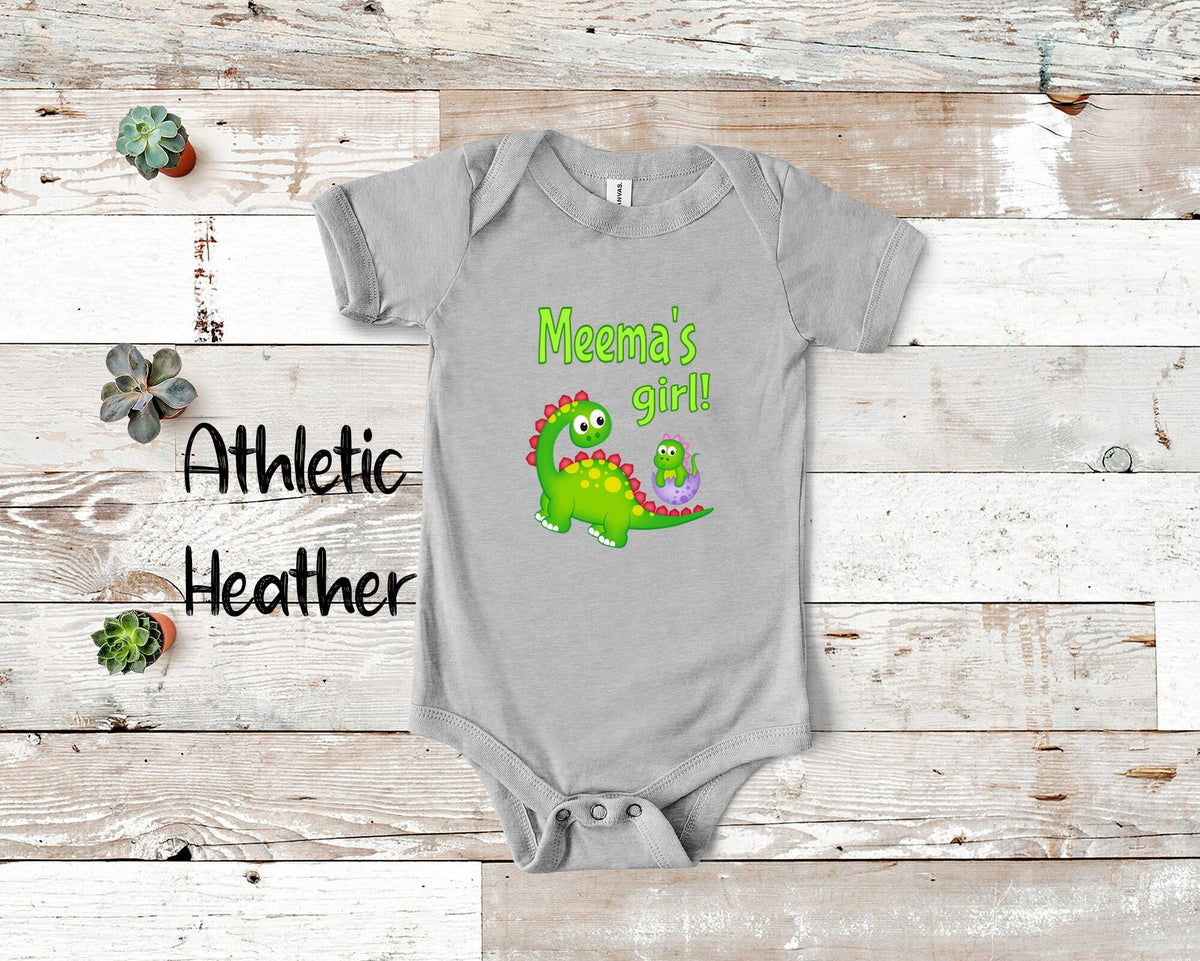 Meema39s Girl Cute Grandma Name Dinosaur Baby Bodysuit Tshirt or Toddler Shirt for a Yiddish Grandmother Gift or Pregnancy Announcement Graphic Tee – Feel-Good Design · Top Pick For Any Outfit