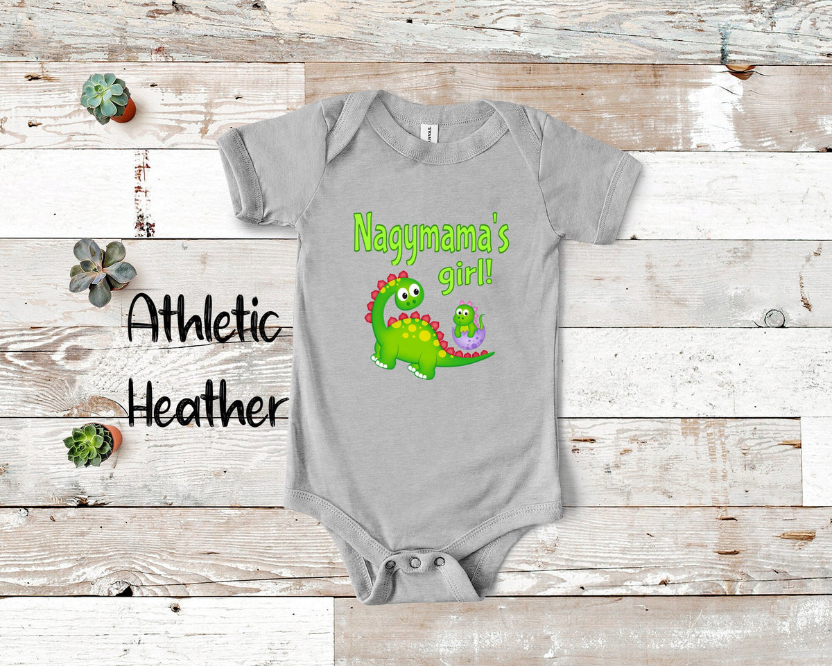Nagymama39s Girl Cute Grandma Name Dinosaur Baby Bodysuit Tshirt or Toddler Shirt for a Hungarian Grandmother Gift or Pregnancy Reveal Graphic Tee – Feel-Good Design · Must-Have Style