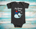 Gramps Loves Me Cute Grandpa Name Whale Baby Bodysuit Unique Grandfather Gift for Granddaughter or Grandson or Pregnancy Announcement Graphic Tee – Aesthetic Look · Perfect For Daily Wear