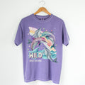 Funny Ocean Shirt for Dolphin Lover Wild About Dolphins Kitschy Nineties Style Shirt with Rainbow for Beach Trip or Summer Graphic Tee – Feel-Good Design · Perfect For Daily Wear