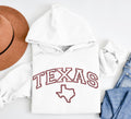 Embroidered Custom State Name Hoodies Personalized USA States Map Hoodies State Name and Map Embroidery Your Town and State Hoodies Hoodie – Everyday Comfort · Perfect For Daily Wear