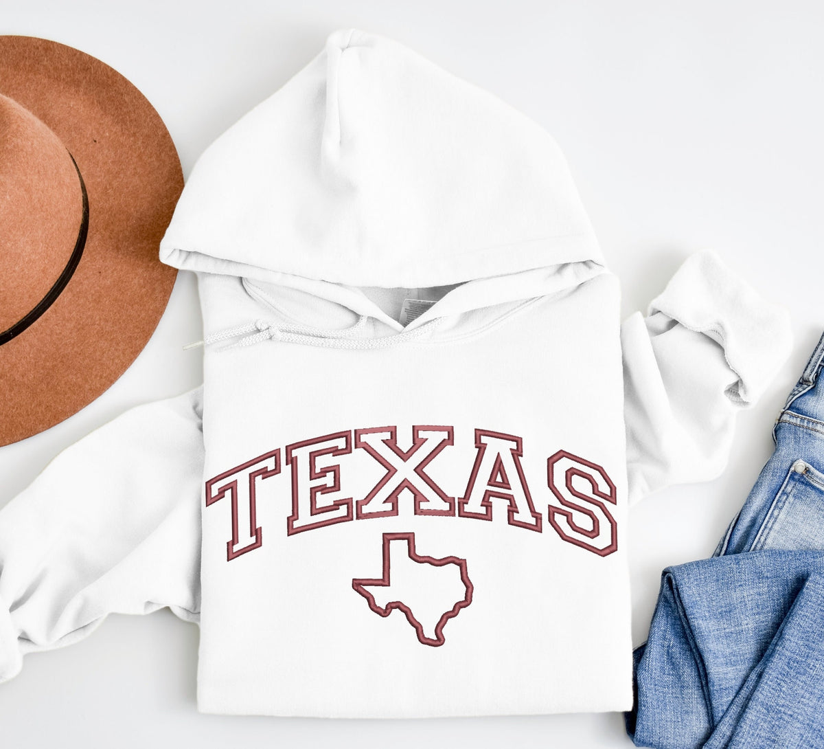 Embroidered Custom State Name Hoodies Personalized USA States Map Hoodies State Name and Map Embroidery Your Town and State Hoodies Hoodie – Everyday Comfort · Perfect For Daily Wear