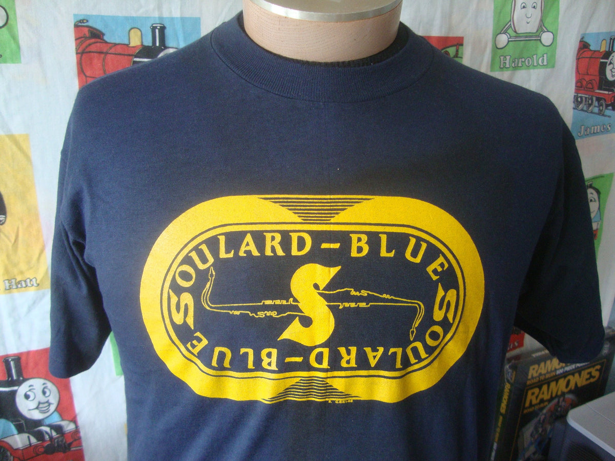 Vintage 8039s SOULARD BLUE Band Tee Blues TShirt Size L Graphic Tee – Warm & Stylish · Trending Graphic Apparel