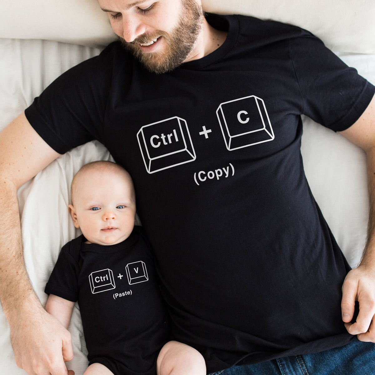 Copy Paste Shirt Set Father and Baby Matching Shirts Copy And Paste Daddy And Daughter Shirts New Baby Gift Graphic Tee – Warm & Stylish · Top Pick For Any Outfit