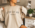 Paris Sweatshirt Womens Cute Paris France Gift C39est La Vie Shirt Paris Crewneck Pullover Sweatshirt – Easygoing Wear · Perfect For Daily Wear