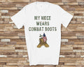 My Niece Wears Combat Boots for Aunt or Uncle of Military Relative Great Birthday Mothers Day Fathers Day Christmas Gifts Graphic Tee – Warm & Stylish · Perfect For Daily Wear