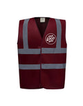 Personalised Maroon Enhanced Hi Vis Vest Custom Work Shirts For Men Printed Front Back Vest Workwear Text Or Logo Hospitality Working Graphic Tee – Fan Favorite · Perfect For Daily Wear