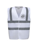Personalised White Enhanced Hi Vis Vest Custom Work Printed Front Back Vest Workwear Text Or Logo Hospitality Working Graphic Tee – Premium Graphic · Top Pick For Any Outfit