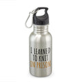 Funny Knitter Gift Knitting Gift Idea I Learned To Knit In Prison Prison Humor Knitting Humor Water Bottle Graphic Tee – Everyday Comfort · Trending Graphic Apparel