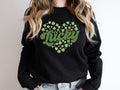 Retro Saint Patricks Day Sweatshirt Lucky Irish Sweatshirt Shamrock Heart Sweatshirt Green Retro St Patrick39s Day Shamrock Sweater Sweatshirt – Everyday Comfort · Perfect For Daily Wear