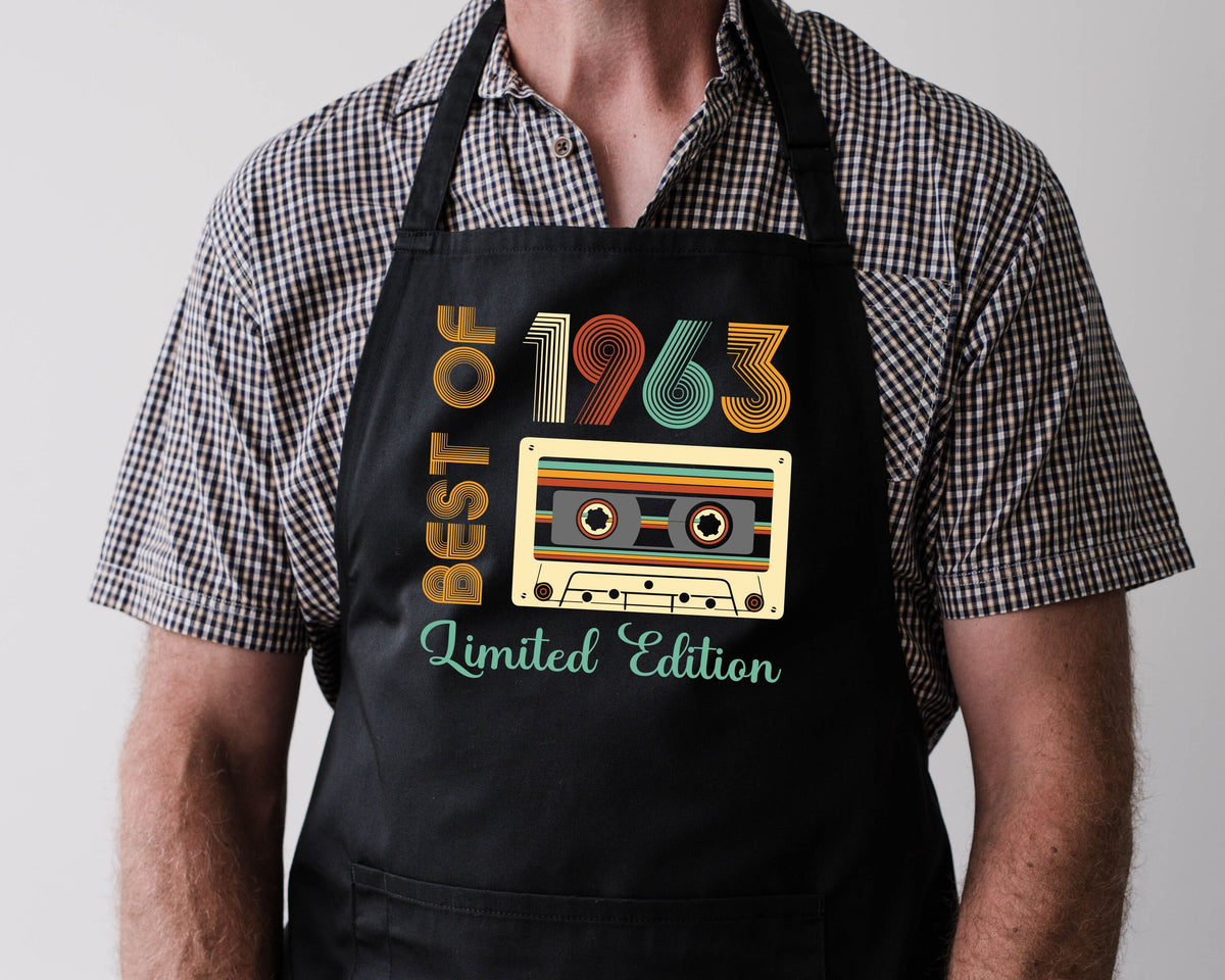 Baking Apron 61st Birthday Apron 60th Gifts Cooking 61 Years Old Apron Bbq Summer Limited Edition Best Of 1963 Limited Edition Graphic Tee – Warm & Stylish · Great Gift For Fans