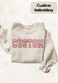 Custom Embroidered Sweatshirt Personalized Straight Curved Text Crewneck Custom Embroidery Personalized Sweatshirt Father39s Day Gift Sweatshirt – Bold Style · Trending Graphic Apparel